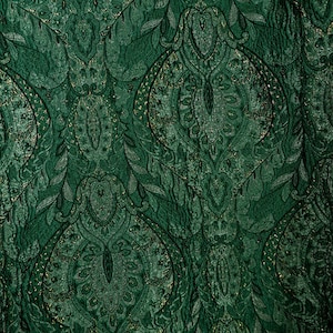 Green Medieval Jacquard Brocaded Fabrics,3D Irregular Fabrics,Dust Coat Fabric,Curtain,Upholstery,Dress Fabric,Prom Dress,Costume
