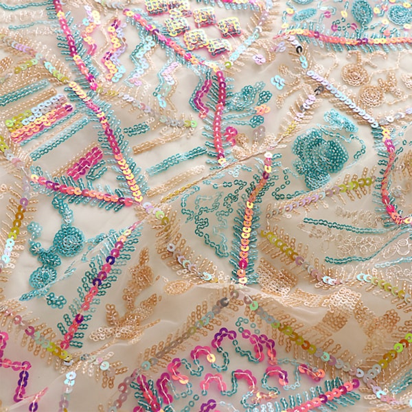 Sequin Fabric - Etsy