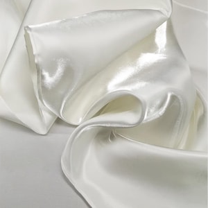 High Solid Shiny Glossy Bridal Satin Fabric - 16 Colors - By The Yard Bridesmaid Dresses Table Runners Wedding Gowns Party Decorations