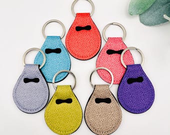 Dotted Neoprene Quarter Holder | AirTag Keychain