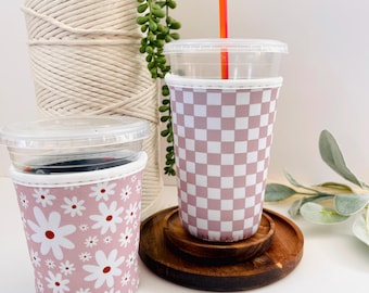 Neoprene Ice Coffee Sleeve | Reusable Beverage Cup Sleeve