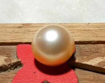 Shimmering Splendor: Personalized 9x10.5mm Golden South Sea Loose Pearl - Perfect Gift!