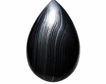 Natural Philomela Black Malachite Cab 31x18mm