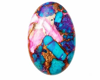 Natural Spiny Oyster Turquoise Cabochon Oval 26x18mm