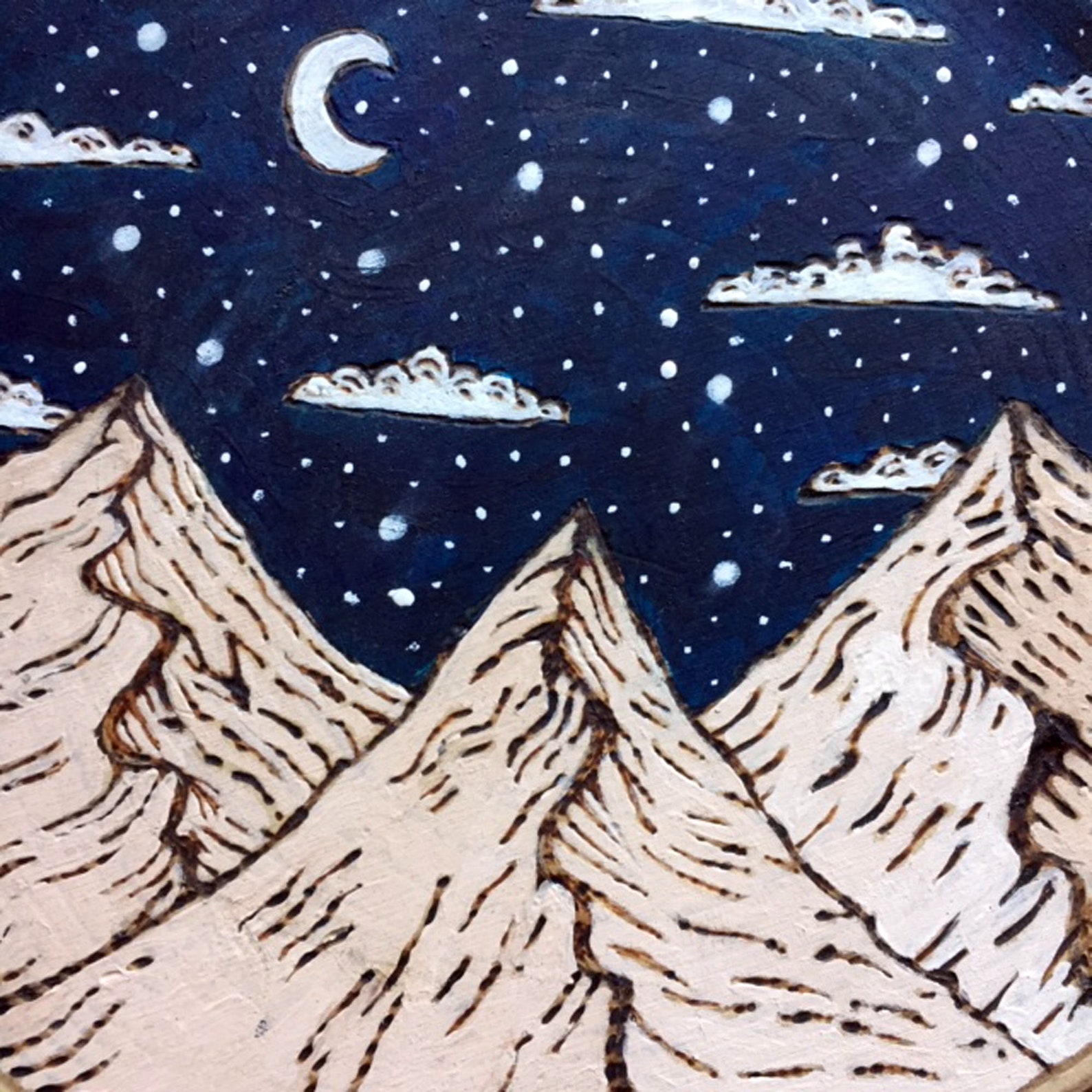 Wood Slice Pyrography and Painting - Etsy