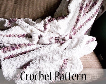 Lightweight Crochet Blanket Pattern, Summer Throw (PDF Pattern)