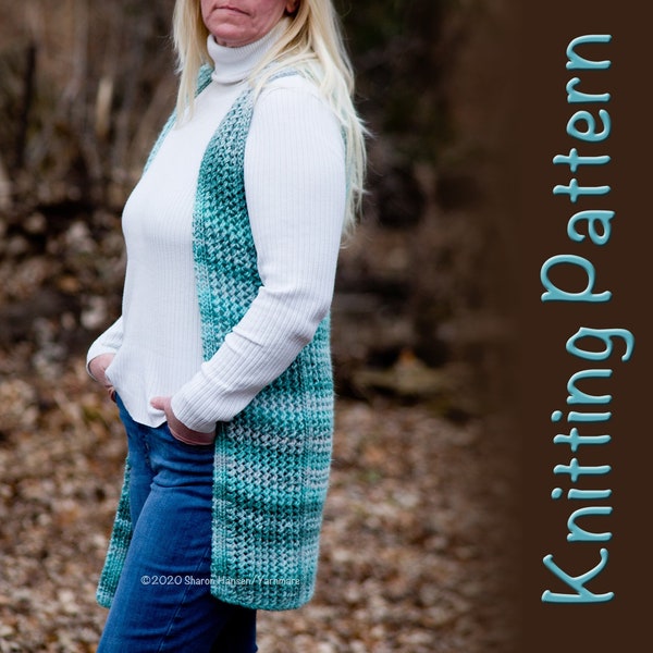 Lacy Lightweight Knit Puzzle Summer Vest Pattern