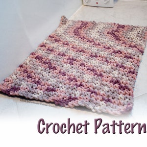 Thick Thermal Stitch Bath Mat Crochet Pattern image 1