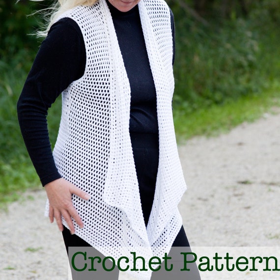 Cotton Bamboo Drape Front Summer Vest 