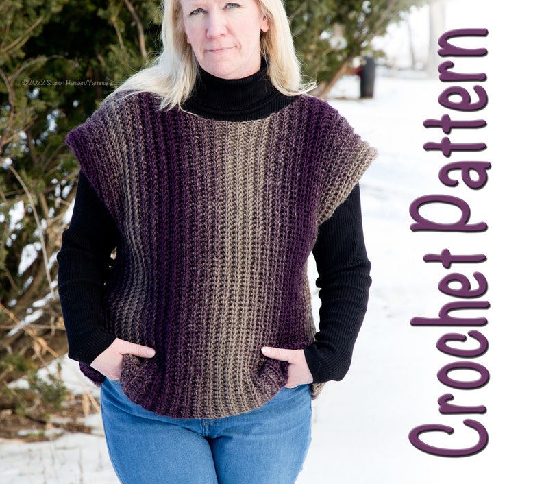 Simple Ribbed Vest Beginner Friendly Crochet Pattern image 1