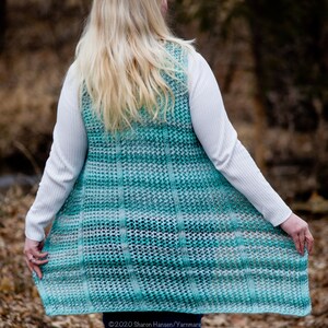 Lacy Lightweight Knit Puzzle Summer Vest Pattern zdjęcie 3