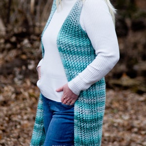 Lacy Lightweight Knit Puzzle Summer Vest Pattern zdjęcie 7