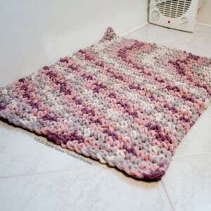 Thick Thermal Stitch Bath Mat Crochet Pattern image 3