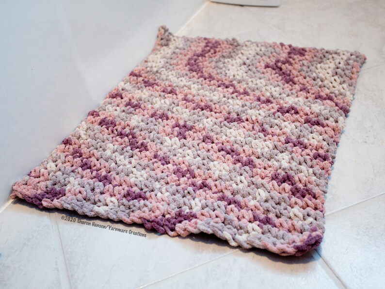 Thick Thermal Stitch Bath Mat Crochet Pattern image 4