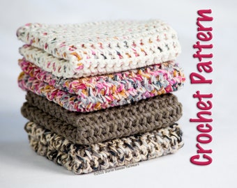 Thermal Crochet Dishcloth Set of Two Patterns