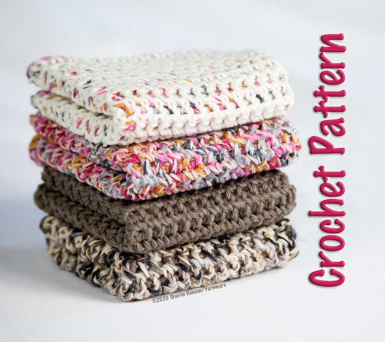 Thermal Crochet Dishcloth Set of Two Patterns Etsy