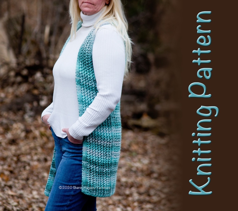 Lacy Lightweight Knit Puzzle Summer Vest Pattern image 1