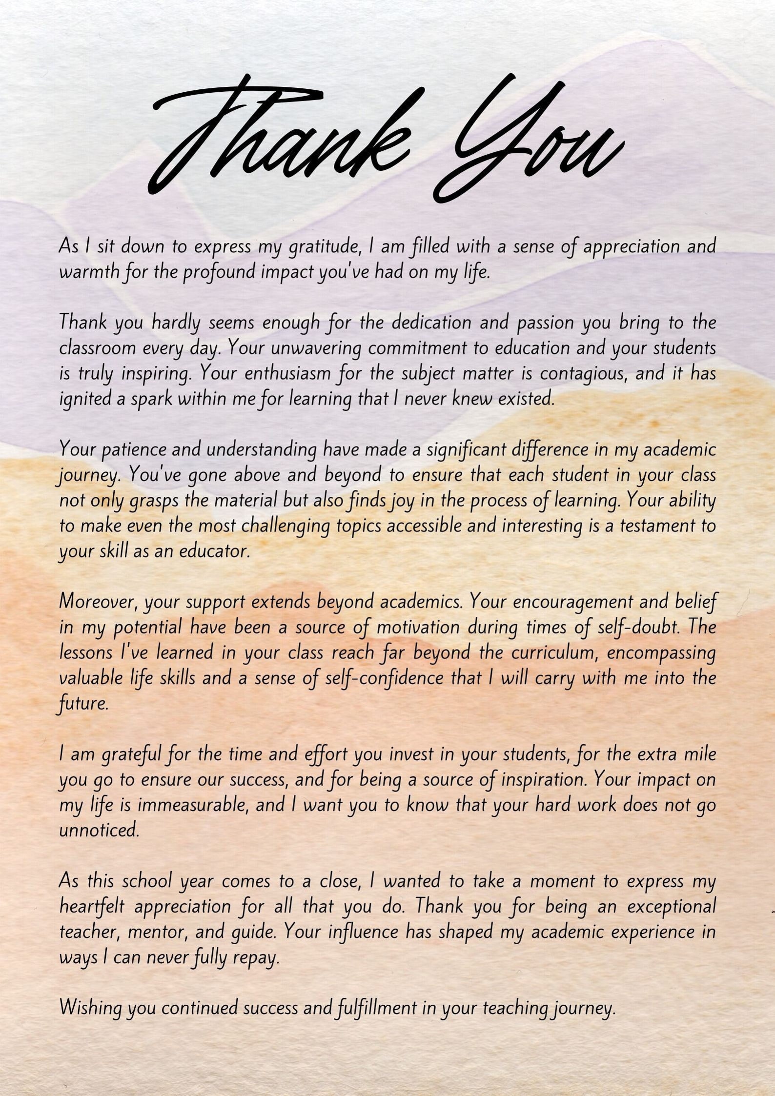 Teacher Gift Thank You Teacher Gift Teacher Appreciation Parents