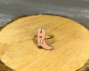 Pink Boot Ring