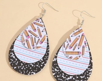 Layered School Earrings