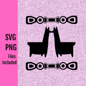 Llamas con Border SVG y PNG Digital Download - Uso con cricut o dispositivo similar
