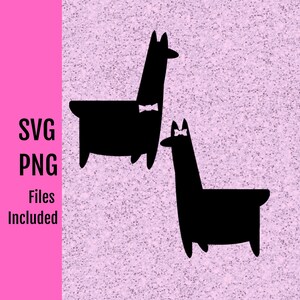 Llamas con arcos SVG y PNG Descarga digital - Uso con cricut o dispositivo similar