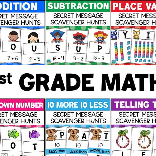 First Grade Math Worksheets Addition and Subtraction Word - Etsy