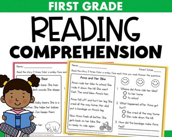 first grade reading comprehension worksheets decodable stories etsy