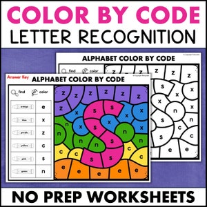 Hojas de trabajo para colorear con letras del alfabeto de jardín de infantes, ABC, imprimibles, para el aula de educación en el hogar