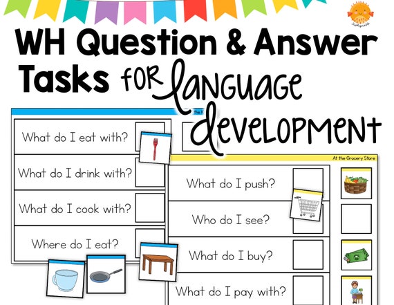 answering wh questions who what where question answer tasks etsy new zealand