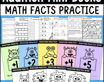 Fakta om addition i matematik för årskurs 1, utskrivbara övningshäften, faktaflyt inom 10, hemundervisning i klassrummet