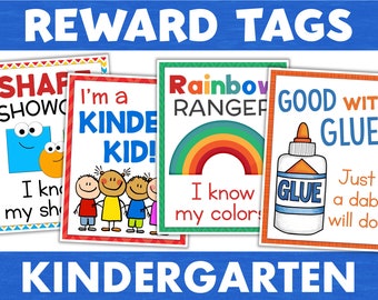 Student REWARD TAGS Behavior & Academic Incentive Badges KINDERGARTEN Classroom Homeschool
