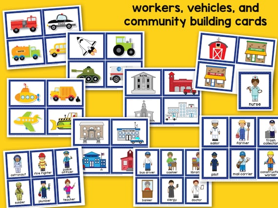 community helpers activities and worksheets kindergarten prek etsy