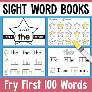 May include: Black and white printable worksheet for learning the sight word "the". The worksheet includes activities such as finding the word in a grid, colouring the word, tracing the word, and writing the word. The worksheet also includes a sentence with the word "the" and a picture of a cat.