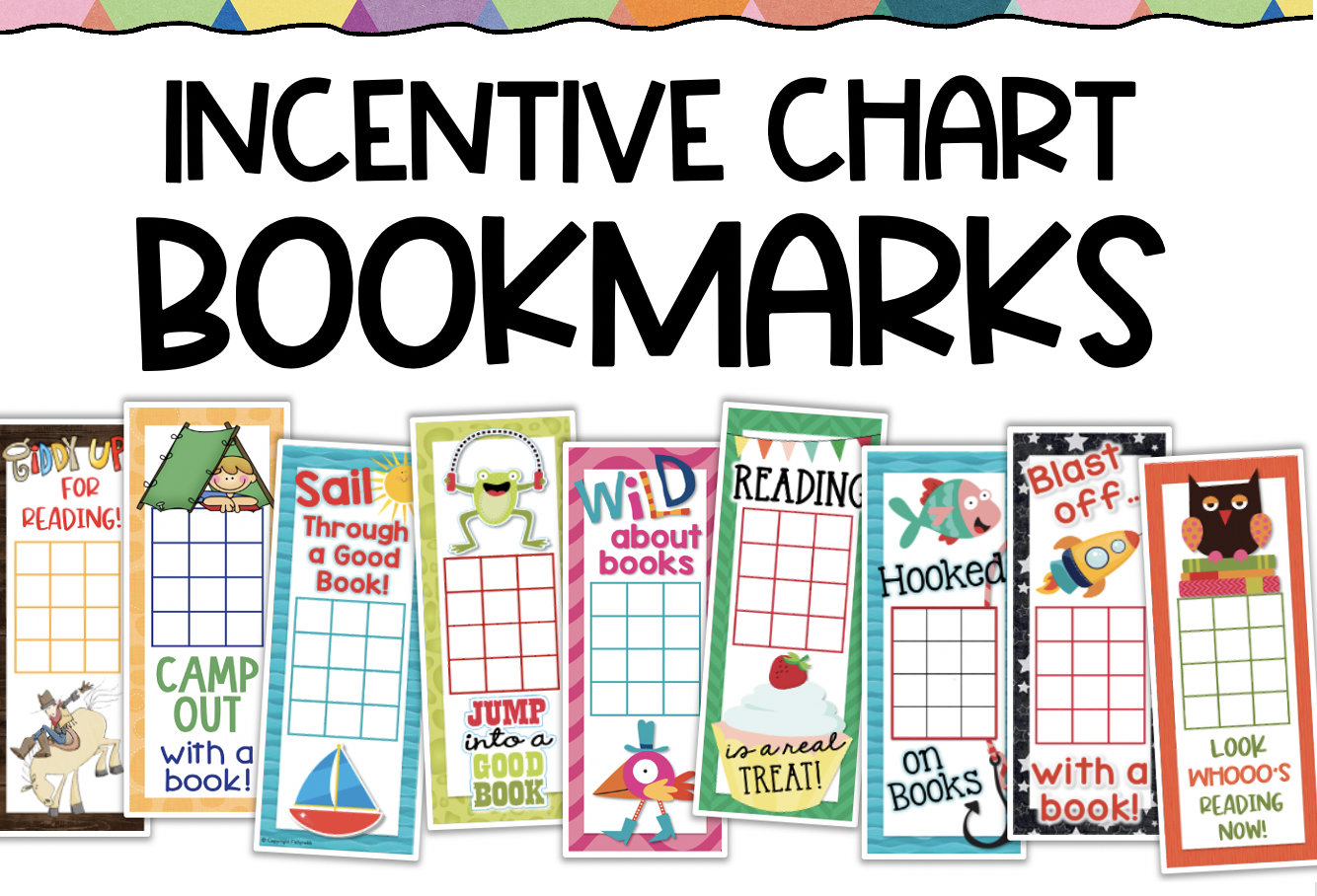 Reading Incentive Chart Bookmarks for Kids Classroom Etsy