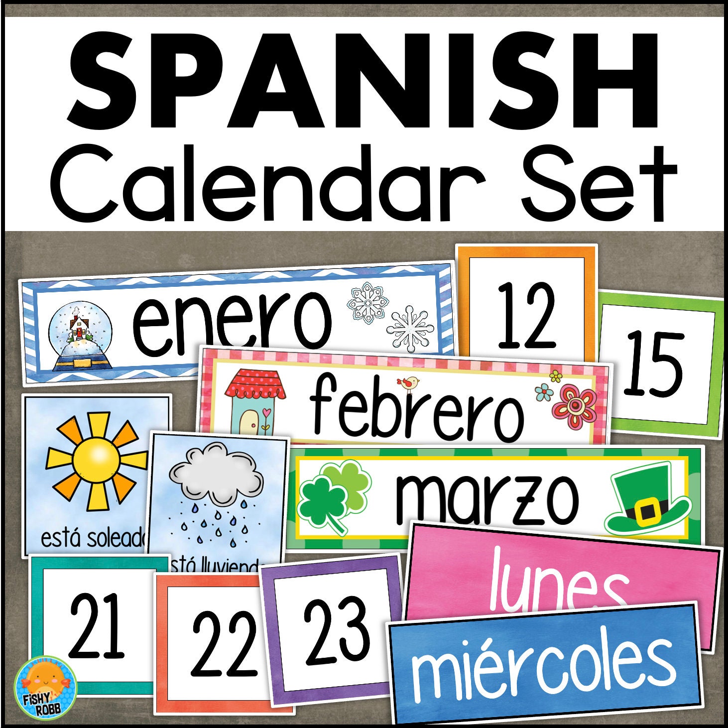 BUNDLE Days of the Week and Months in Spanish Quiz, Digital Calendar &  Labels