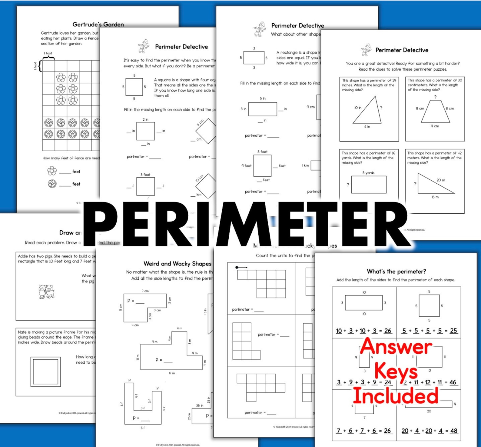 Grade 3 Math Area and Perimeter Worksheets Learn at Home Homeschool ...