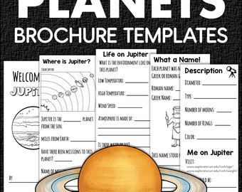 Space Solar System Planets Research Science Activity Travel Brochure Templates Homeschool Classroom Printables