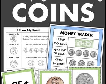 Printable Money Games Activities Worksheets for Kids Learn to Count Coins US Currency Homeschool Math