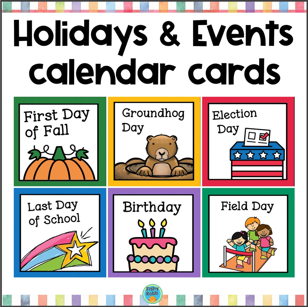 pocket-chart-calendar-cards-holidays-events-classroom-homeschool-etsy