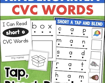 Aprenda a ler palavras CVC Atividades fonéticas Leitura de jardim de infância Educação domiciliar Aprenda em casa