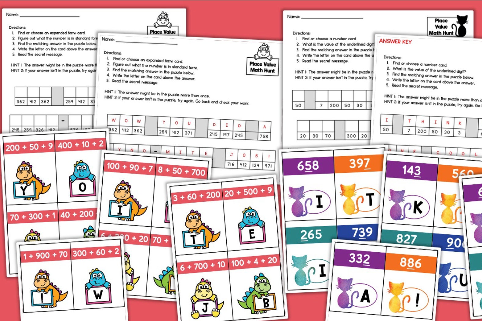 2nd Grade Math Activities BUNDLE Addition Subtraction Telling Time ...