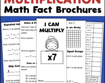 Multiplikationsfakta och strategier Övning x1 till x10 Trippelvikta matematikbroschyrer Hemundervisning Klassrum Utskrivbara