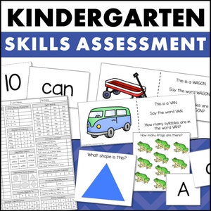 Kindergarten Skills Checklist and Assessments Math and Reading Homeschool Classroom