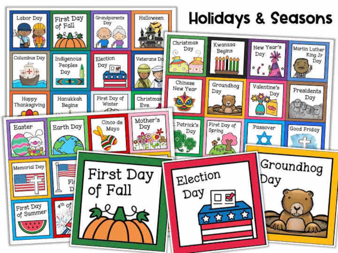 Pocket Chart Calendar Cards HOLIDAYS EVENTS Classroom Etsy Pocket Chart Calendar Cards HOLIDAYS EVENTS Classroom Etsy