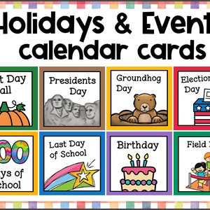 Pocket Chart Calendar Cards HOLIDAYS EVENTS Classroom Etsy Pocket Chart Calendar Cards HOLIDAYS EVENTS Classroom Etsy