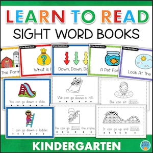 Kindergarten Beginning Readers LEARN TO READ Sight Words Printable Books Homeschool Classroom