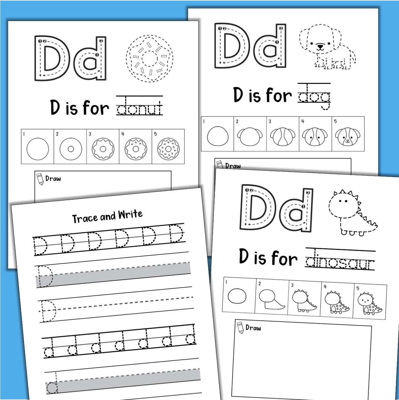 Alphabet Letter Formation Handwriting Practice + Directed Drawing ...