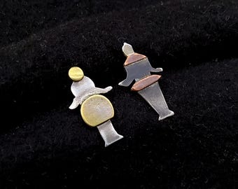 Extravagant earrings «Figurine» - earrings, handcrafted, jewelry manufacturer Amelang&Lietz