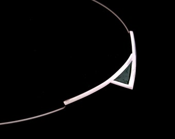 Necklace «Mantis» - Necklace - Neck ring - Silver with enamel, handmade, jewelry manufactory Amelang&Lietz